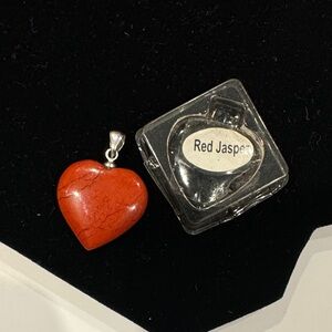 Red Jasper Heart Pendant